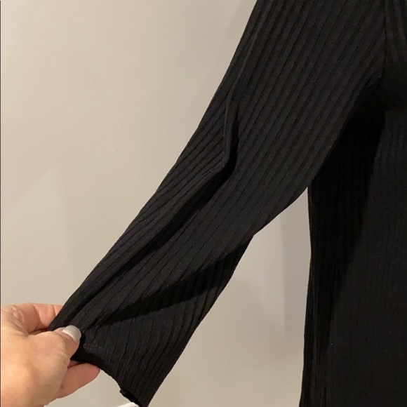 Eileen Fisher Black Tencel Stretch Rib Shift Dress - Picture 7 of 10